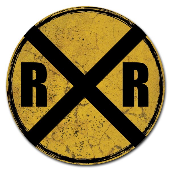 Railroad Circle Corrugated Plastic Sign